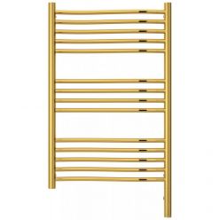 Полотенцесушитель электрический Сунержа Флюид 3.0, высота 80 см, ширина 50 см, диммер слева/справа, цвет золото, 03-5820-8050/03-5821-8050