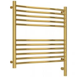 Полотенцесушитель электрический Сунержа Флюид 3.0, высота 60 см, ширина 60 см, диммер справа, цвет золото, 03-5821-6060