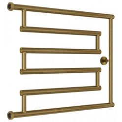 Полотенцесушитель водяной Сунержа High-Tech L, высота 50 см, ширина 65 см, боковое подключение, цвет состаренная бронза, 05-0052-5065