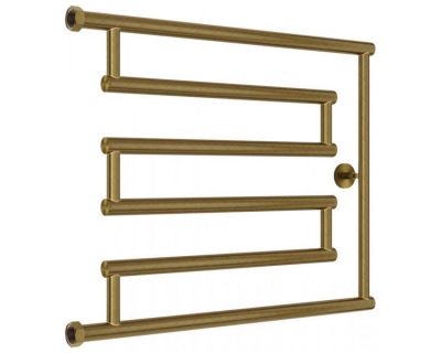 Полотенцесушитель водяной Сунержа High-Tech L, высота 50 см, ширина 65 см, боковое подключение, цвет состаренная бронза, 05-0052-5065