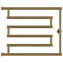 Полотенцесушитель водяной Сунержа High-Tech L, высота 50 см, ширина 65 см, боковое подключение, цвет состаренная бронза, 05-0052-5065