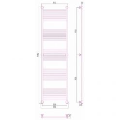 Полотенцесушитель водяной Сунержа Богема+, высота 190 см, ширина 50 см, универсальное подключение, цвет состаренная бронза, 05-0220-1950
