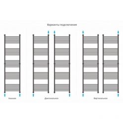 Полотенцесушитель водяной Сунержа Богема+, высота 190 см, ширина 50 см, универсальное подключение, цвет состаренная бронза, 05-0220-1950