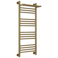 Полотенцесушитель водяной Сунержа Богема+, высота 100 см, ширина 40 см, универсальное подключение, с полкой, цвет состаренная бронза, 05-0223-1040