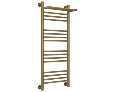 Полотенцесушитель водяной Сунержа Богема+, высота 100 см, ширина 40 см, универсальное подключение, с полкой, цвет состаренная бронза, 05-0223-1040