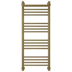 Полотенцесушитель водяной Сунержа Богема+, высота 100 см, ширина 40 см, универсальное подключение, с полкой, цвет состаренная бронза, 05-0223-1040