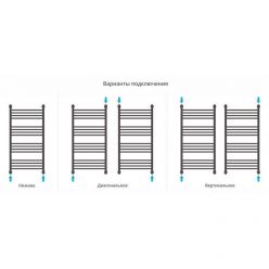 Полотенцесушитель водяной Сунержа Богема+, высота 100 см, ширина 50 см, универсальное подключение, с полкой, цвет состаренная бронза, 05-0223-1050