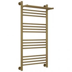 Полотенцесушитель водяной Сунержа Богема+, высота 100 см, ширина 50 см, универсальное подключение, с полкой, цвет состаренная бронза, 05-0223-1050