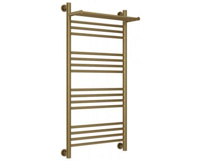 Полотенцесушитель водяной Сунержа Богема+, высота 100 см, ширина 50 см, универсальное подключение, с полкой, цвет состаренная бронза, 05-0223-1050