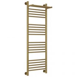 Полотенцесушитель водяной Сунержа Богема+, высота 120 см, ширина 40 см, универсальное подключение, с полкой, цвет состаренная бронза, 05-0223-1240