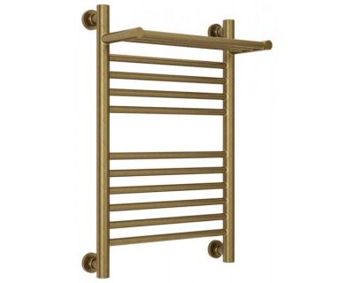 Полотенцесушитель водяной Сунержа Богема+, высота 60 см, ширина 40 см, универсальное подключение, с полкой, цвет состаренная бронза, 05-0223-6040