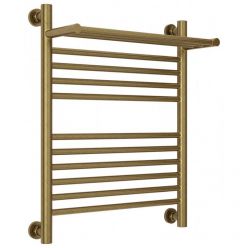 Полотенцесушитель водяной Сунержа Богема+, высота 60 см, ширина 50 см, универсальное подключение, с полкой, цвет состаренная бронза, 05-0223-6050