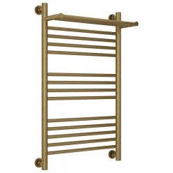 Полотенцесушитель водяной Сунержа Богема+, высота 80 см, ширина 50 см, универсальное подключение, с полкой, цвет состаренная бронза, 05-0223-8050