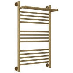 Полотенцесушитель водяной Сунержа Богема+, высота 80 см, ширина 50 см, универсальное подключение, с полкой, цвет состаренная бронза, 05-0223-8050