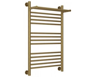 Полотенцесушитель водяной Сунержа Богема+, высота 80 см, ширина 50 см, универсальное подключение, с полкой, цвет состаренная бронза, 05-0223-8050