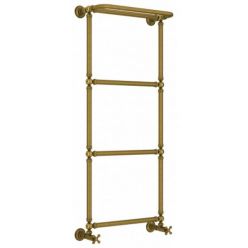 Полотенцесушитель водяной Сунержа Ренессанс 1386, ширина 50 см высота 125 см, нижнее подключение 50 см, с полкой, цвет состаренная бронза, 05-0281-1250