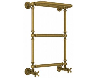 Полотенцесушитель водяной Сунержа Ренессанс 1386, высота 66 см, ширина 40 см, нижнее подключение 40 см, с полкой, цвет состаренная бронза, 05-0281-6640