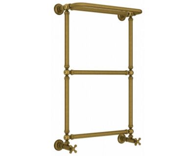 Полотенцесушитель водяной Сунержа Ренессанс 1386, высота 86 см, ширина 50 см, нижнее подключение 50 см, с полкой, цвет состаренная бронза, 05-0281-8650