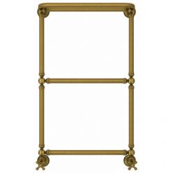 Полотенцесушитель водяной Сунержа Ренессанс 1386, высота 86 см, ширина 50 см, нижнее подключение 50 см, с полкой, цвет состаренная бронза, 05-0281-8650