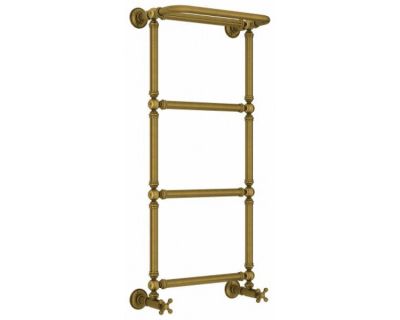 Полотенцесушитель водяной Сунержа Ренессанс 1386, высота 96 см, ширина 40 см, нижнее подключение 40 см, с полкой, цвет состаренная бронза, 05-0281-9640