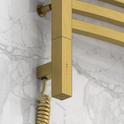Полотенцесушитель электрический Сунержа Аркус 3.0, высота 120 см, ширина 60 см, диммер слева/справа, цвет состаренная латунь, 051-5704-1260/051-5705-1260