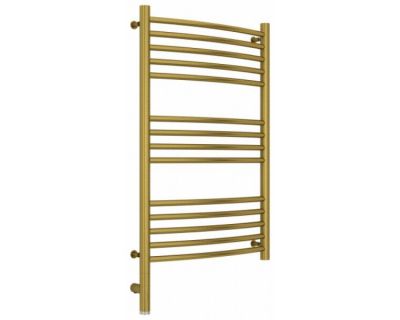 Полотенцесушитель электрический Сунержа Богема 3.0, высота 80 см, ширина 50 см, диммер слева/справа, цвет состаренная латунь, 051-5802-8050/051-5803-8050