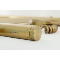 Полотенцесушитель электрический Сунержа Богема 3.0, высота 80 см, ширина 50 см, диммер слева/справа, цвет состаренная латунь, 051-5804-8050/051-5805-8050