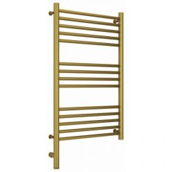 Полотенцесушитель электрический Сунержа Богема 3.0, высота 80 см, ширина 50 см, диммер слева/справа, цвет состаренная латунь, 051-5804-8050/051-5805-8050