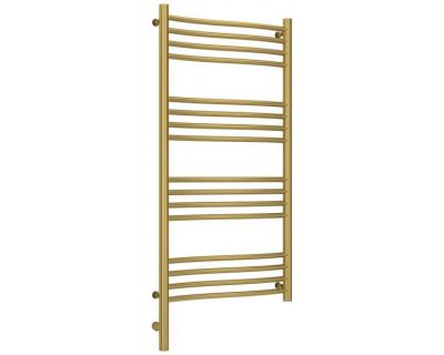 Полотенцесушитель электрический Сунержа Флюид 3.0, высота 100 см, ширина 50 см, диммер слева/справа, цвет состаренная латунь, 051-5820-1050/051-5821-1050