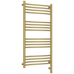 Полотенцесушитель электрический Сунержа Флюид 3.0, высота 100 см, ширина 50 см, диммер слева/справа, цвет состаренная латунь, 051-5820-1050/051-5821-1050