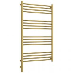 Полотенцесушитель электрический Сунержа Флюид 3.0, высота 100 см, ширина 60 см, диммер слева/справа, цвет состаренная латунь, 051-5820-1060/051-5821-1060