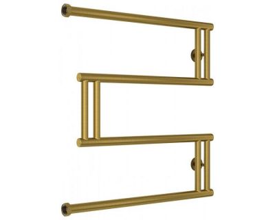 Полотенцесушитель водяной Сунержа High-Tech M+, высота 60 см, ширина 60 см, боковое подключение 60 см, цвет состаренная латунь, 051-4050-6060