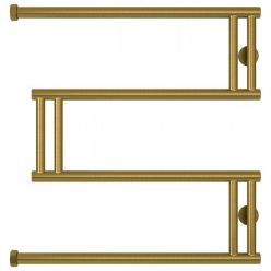 Полотенцесушитель водяной Сунержа High-Tech M+, высота 60 см, ширина 60 см, боковое подключение 60 см, цвет состаренная латунь, 051-4050-6060