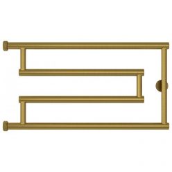 Полотенцесушитель водяной Сунержа High-Tech G+ 051-4051-3265, высота 32 см, ширина 65 см, боковое подключение 32 см, цвет состаренная латунь