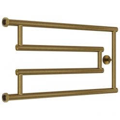 Полотенцесушитель водяной Сунержа High-Tech G+ 05-4051-3265, высота 32 см, ширина 65 см, боковое подключение 32 см, цвет состаренная бронза