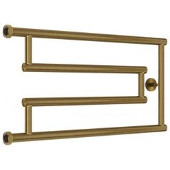 Полотенцесушитель водяной Сунержа High-Tech G+ 05-4051-3265, высота 32 см, ширина 65 см, боковое подключение 32 см, цвет состаренная бронза