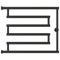 Полотенцесушитель водяной Сунержа High-Tech L+ 15-4052-5065, высота 50 см, ширина 65 см, боковое подключение 50 см, цвет тёмный титан муар
