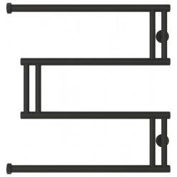 Полотенцесушитель водяной Сунержа High-Tech M 15-0050-6060, высота 60 см, ширина 60 см, боковое подключение 60 см, цвет тёмный титан муар