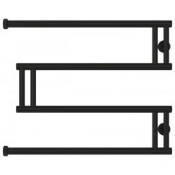 Полотенцесушитель водяной Сунержа High-Tech M 31-0050-5065, высота 50 см, ширина 65 см, боковое подключение 50 см, цвет матовый чёрный