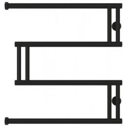 Полотенцесушитель водяной Сунержа High-Tech M 31-0050-6060, высота 60 см, ширина 60 см, боковое подключение 60 см, цвет матовый черный