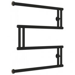 Полотенцесушитель водяной Сунержа High-Tech M 31-0050-6060, высота 60 см, ширина 60 см, боковое подключение 60 см, цвет матовый черный