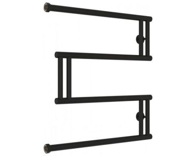 Полотенцесушитель водяной Сунержа High-Tech M 31-0050-6060, высота 60 см, ширина 60 см, боковое подключение 60 см, цвет матовый черный