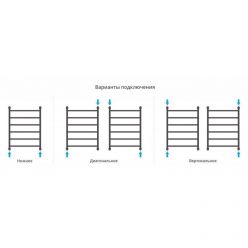 Полотенцесушитель водяной Сунержа Галант+ 30-0200-8060, высота 80 см, ширина 60 см, универсальное подключение, цвет матовый белый