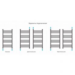 Полотенцесушитель водяной Сунержа Богема+ 12-0220-1050, высота 100 см, ширина 50 см, универсальное подключение, цвет белый