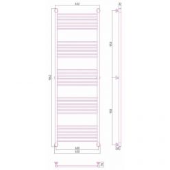 Полотенцесушитель водяной Сунержа Богема+ 31-0220-1960, высота 190 см, ширина 60 см, универсальное подключение, цвет матовый черный