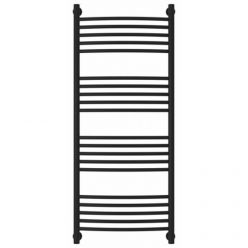Полотенцесушитель водяной Сунержа Богема+ 31-0221-1250, высота 120 см, ширина 50 см, универсальное подключение, цвет матовый черный