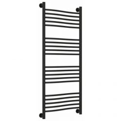 Полотенцесушитель водяной Сунержа Флюид+ 31-0222-1250, высота 120, ширина 50 см, универсальное подключение, цвет матовый черный