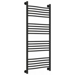 Полотенцесушитель водяной Сунержа Флюид+ 31-0222-1250, высота 120, ширина 50 см, универсальное подключение, цвет матовый черный