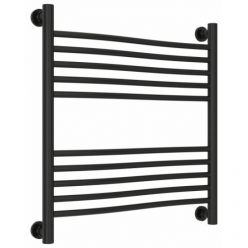 Полотенцесушитель водяной Сунержа Флюид+ 31-0222-6060, высота 60, ширина 60 см, универсальное подключение, цвет матовый черный