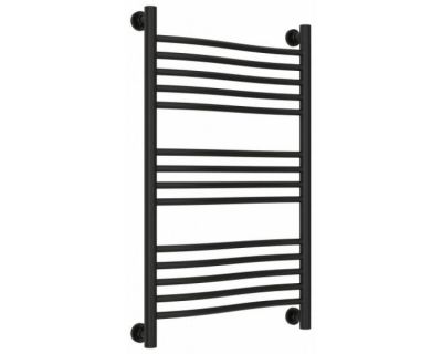 Полотенцесушитель водяной Сунержа Флюид+ 31-0222-8050, высота 80, ширина 50 см, универсальное подключение, цвет матовый черный